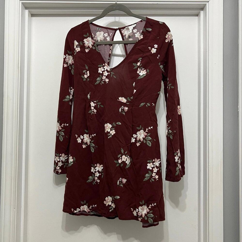 Full Tilt Maroon Floral Dress size Large